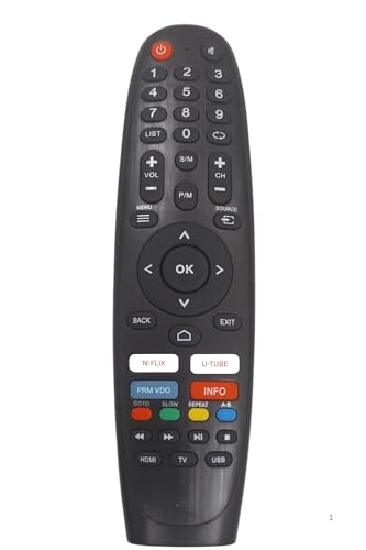 Image of TK ELECTRANICS Compatible Remote Control for NVY LED /LCD Smart TV (Universal Replacement Remote, Black