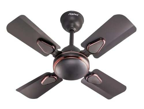 RAJAT Windy 24 High Speed 850 RPM Uphaar 4 Blades (600MM) Anti DUST Coating Ceiling Fan Smoke Brown 2 Year Warranty (24 Inch Smoke Brown)