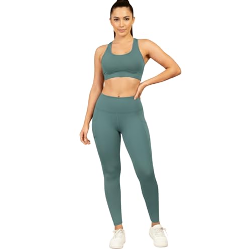 Image of NEVER LOSE Thick High Waist Yoga Pants with Pockets, Tummy Control Workout Running Yoga Leggings for Women