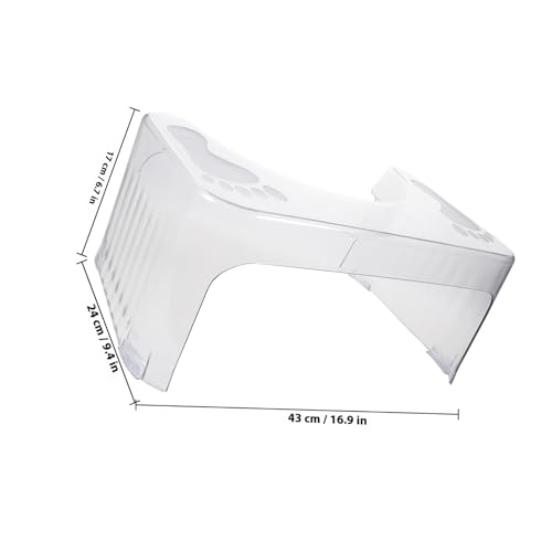 Tabouret de toilette ergonomique transparent avec repose-pieds de salle de bain antidérapant