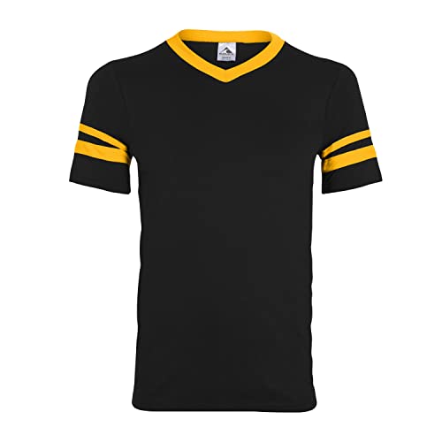 Augusta Sportswear Men's X-Large Augusta Sleeve Stripe Jersey, Black/Gold