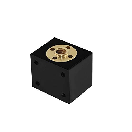 Lysee 3D Printer Parts & Accessories - New Hot T8 Lead Screw Nut Housing Bracket for 3D Printer Parts T8 Trapezoidal Lead Screw Conversion Nut Seat Aluminum Block - (Size: 2mm, Color: Black)