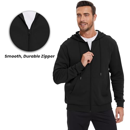 LETAOTAO Lightweight Hoodie Men Zip Up Hooded Sweatshirt Thin Slim Fit Jacket Available in Regular & Tall Sizes2