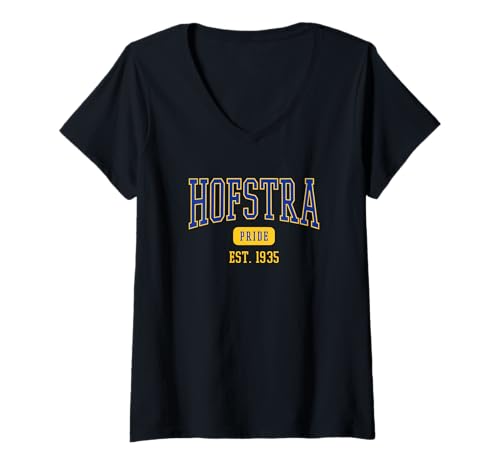 Womens Hofstra University Pride Est. Date V-Neck T-Shirt