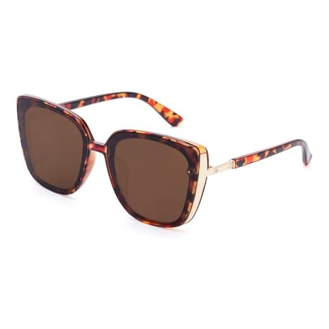 COLOSSEIN Beach Sunglasses for Women and Men Trendy Oversized Sunglasses Classic Square Sunglasses Cover