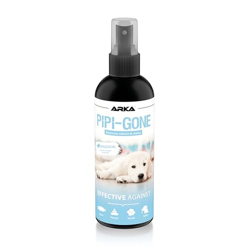 Eliminador de orina para Perro – Spray Pipi-Stop 100 ml – Limpiador enzimático Fuerte contra orina, vómito y heces – Spray biológico para Alfombra, sofá y Suelo – Seguro para Perros y niños