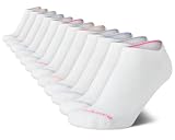 New Balance Women?s Athletic Socks ? Cushioned Low Cut Ankle Socks (12 Pack), Size 4-10, Pure White