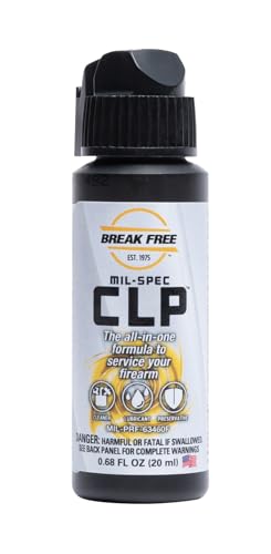 Break Free CLP Cleaner Lubricant and Preservative Gun Cleaner, Synthetic Oil, .68 fluid ounces