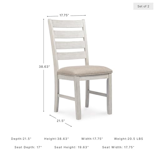 Image of Signature Design by Ashley Skempton Farmhouse Dining Chairs Set of 2, White