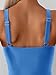 Womens Crisscross One-Piece Swimsuit - Casual Monokini for Beach and Vacation, Full Cup, High Stretch, 2026 Fashion Blue