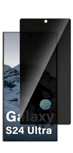 Image of Privacy Tempered Glass Screen Protector for Samsung S24 Ultra | Fingerprint Unlock Supported | Anti-Spy Privacy Filter | 9H Hardness | Full Coverage | Bubble-Free