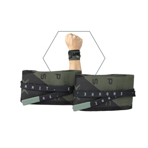 PICSIL – Handgelenkschoner aus Stoff für Cross-Training, hervorragende Gelenkunterstützung, beugen Verletzungen und Sehnenentzündungen vor, ideal für Bodybuilding, Boxen, Gymnastik (Green 5cm)