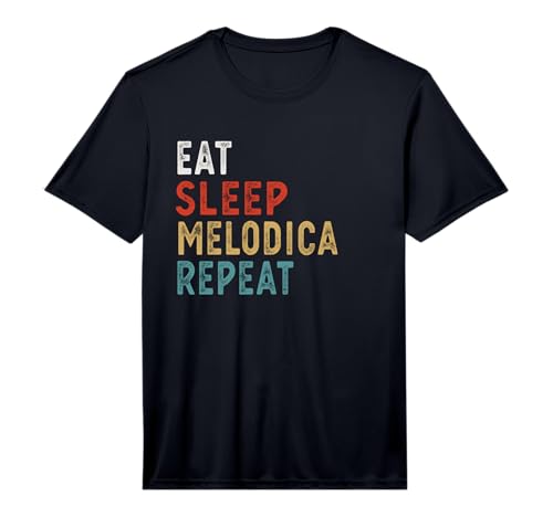 Vintage Eat Sleep Melodica Repeat Funny Melodica Player musi Performance T-Shirt