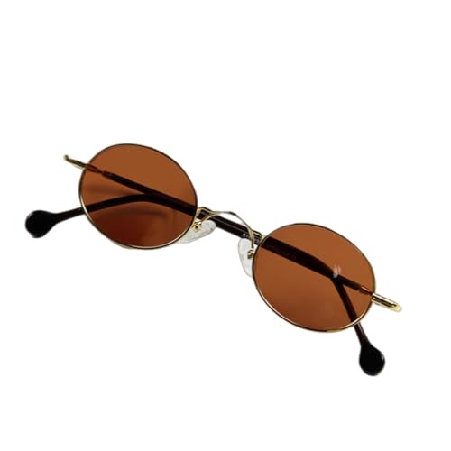 Lunettes de soleil ovales en métal accessoires de mode rétro punk vintage pour adulte