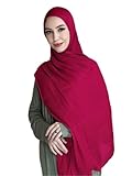 BE4ME.COM Women's Shiny Hijab Scarf, Long Muslim Scarves, Lightweight Hijab Shawl (Hot Pink)