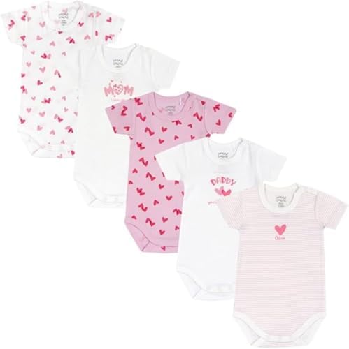 Chicco Baby - Mädchen Set aus 5 Kurzarm-Bodys Kurzarm aus 100% Baumwolle NOS_1
