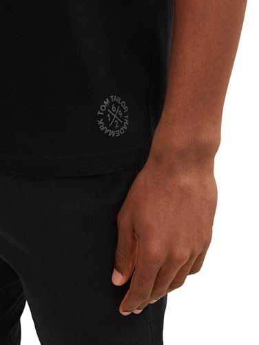TOM TAILOR Herren Crewneck T-Shirt im Doppelpack, 29999 - Black, XXL – Ansicht 6