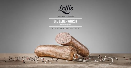 Leffis DIE LEBERWURST | Landfleischerei Leffringhausen | geräucherte Frischwurst | Wurstspezialität aus Nordhessen (geräuchert | frisch)