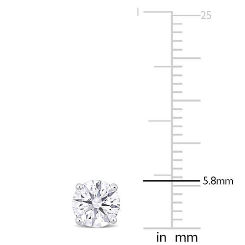 Image of Lab-Grown Diamond Stud Earrings With Unique laser engraved Diamond ID, Set In Platinum, White Gold or Yellow Gold - D Color, VVS2 Clarity, IGI Certified Lab-Grown Diamonds - Available in 1 to 5 CTTW