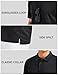 MAGCOMSEN Men's Polo Shirts Short Sleeve Golf Quick Dry Collared Moisture Wicking Athletic Performance Polos Black L