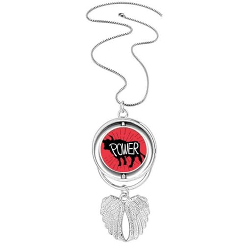 Collier vache noire ailes d'ange aux finitions ciselées d'exception