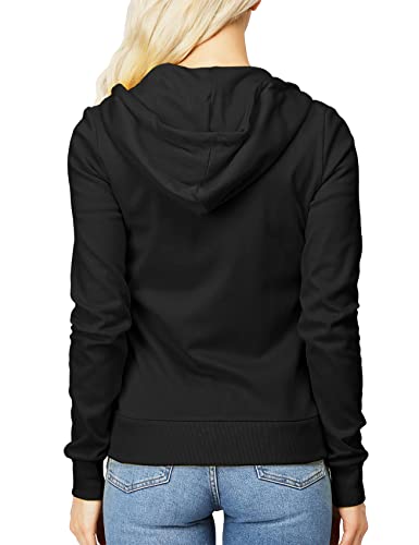 H2H Womens Slim Fit Zip Up Lightweight Long Sleeve Hoodie Black Us S/Asia S (Cwohol030) #TOP1