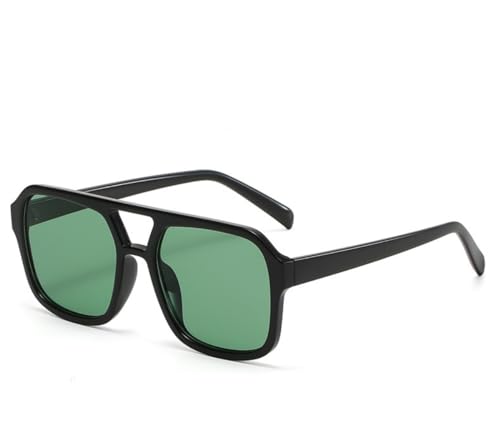 Image of Retro 70s Square Aviator Sunglasses Women Men Vintage Rectangle Sunglasses Flat Frame Trendy Shades