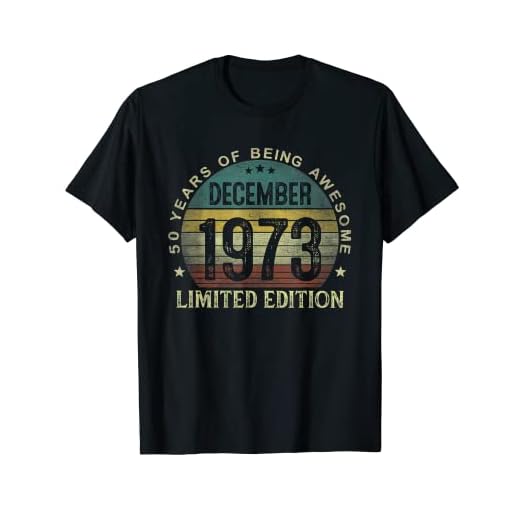 Nacido En Diciembre 1973 Vintage 50 Años Regalo Hombre Camiseta