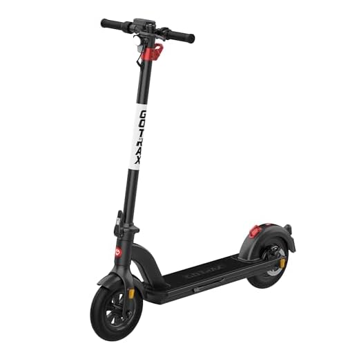 Gotrax G4 Electric Scooter, 10” Solid Tires, Max 25 Mile Range and 20Mph Power by 500W Motor, Double Anti-theft Lock, Bright Headlight and Taillight, 500W Foldable E Scooter for Adults