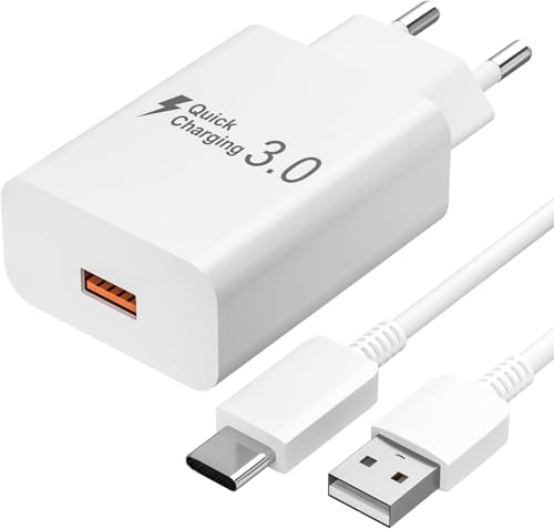 Newding Schnellladegerät Schnellladekabel kompatibel mit Samsung Galaxy S20 FE S22 21FE S10 S9 S8 A17 A16 A15 A14 A13 A06 A05s A26 A24 A23 A22 A21 A35 A42 A51 A52 A71 Ladekabel Ladegerät Typ C Adapter