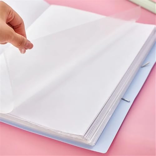 Porte-vues A4 60 pages transparentes anti-reflet pour classeur rose