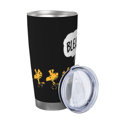 マグカップ スヌーピー ウッドストック (1) コーヒーカップ コンビニカップ 保冷 保温 タンブラー ステンレス製 大容量 真空断熱マグ 蓋付き 持ち運び 直接ドリップ 車用 600ml Straw Three-piece Set