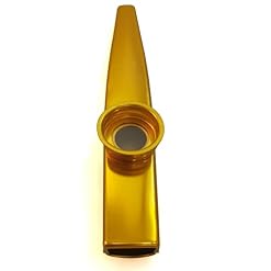 Golden Kazoo Instrument en alliage d’aluminium Cazoo Pack unique avec 3 membranes pour accompagnement instrumental de… - Les Beatles, Paul McCartney, John Lennon, RIngo Starr, George Harrison Golden Kazoo Instrument en alliage d'aluminium Cazoo Pack unique avec 3 membranes pour accompagnement instrumental de… – Image 3