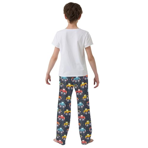 ALAZA Beautiful Bright Colorful Multicolored Monster Pajamas Bottoms with Pockets Comfy Pjs Sleepwear Elastic Waistband Pajamas Pants Lounge Pants for 6-14 Years3