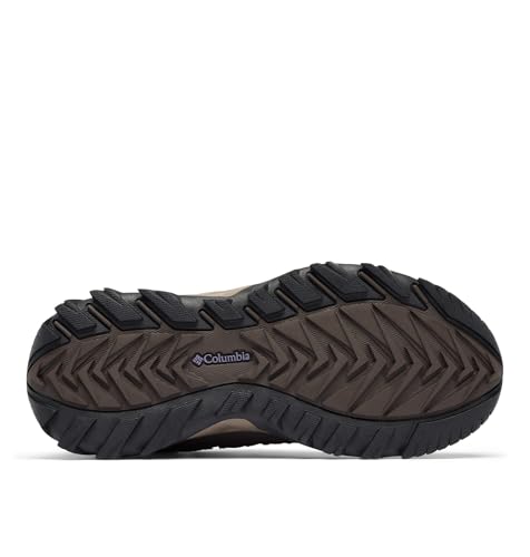 Columbia Womens Strata Trail Mid Waterproof, Cordovan/Granite Purple, 7.5 Wide