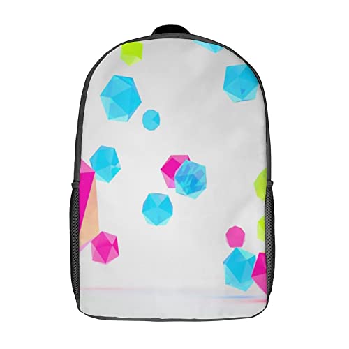 Sac à dos décontracté 17 pouces avec motif artistique 3D pour enfant et adulte