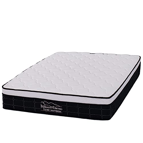 Novezza Home 10 Inch Hybrid Pillow-Top Mattress/Bed-In-A-Box/Certipur-Us Certified Foam, Calking (Novhm-P), White #TOP5
