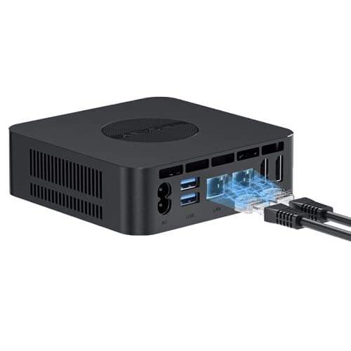 TRIGKEY Key N100 Mini PC, Intel Alder Lake N100 (4C/4T, Up to 3.4Hz) 16G DDR4 500G SSD Mini Computers, Intel N100 Mini PC Support Dual Display/Dual 1000MB/S LAN/WiFi-5/BT5.0 for Office/Home Small PC