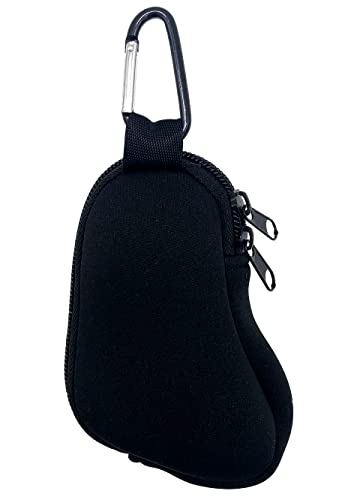 Image of Wanty Asthma Inhaler Holder Neoprene Protective Portable Carrying Bag Travel Inhaler Mini Case Sleeve for L-Shaped Inhaler, Inhaler Not Included (Black)