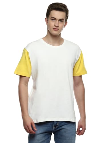 Image of Sunset Men's Boxy Fit Crew Neck Color Block Casual T-Shirt