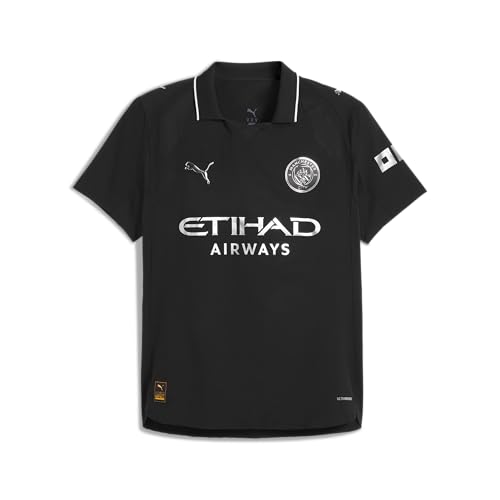 Camiseta de Visita del Manchester City Temporada 2025/26 - Auténtica con Caja de Regalo - Hombre - Negro - Talla: L