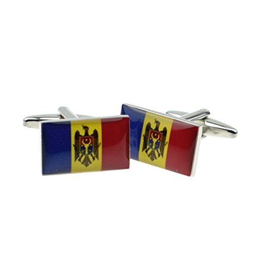 Mancuernillas para Hombre con Bandera de Moldavia