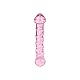 EIS Gebogener Glasdildo | Dildo mit Spiralstruktur | Gebogene Form, individuelle Stimulation | Sexspielzeug | 16 cm