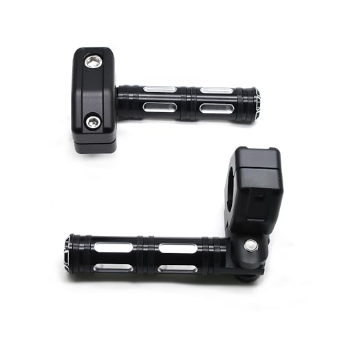 Image of MZS Motorcycle Highway Pegs, 1.25 inch CNC Highway Foot Pegs Adjustable Short Mount Clamps Compatible with Road Glide King Softail Electra Street Glide Sportster Dyna Rebel Shadow for 1 1 /4 Engine Guard