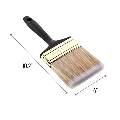 Bates- 4 Inch, Soft Tip Paint Brushes for Walls, Trim Paint Brushes, Stain Brush, Paint Brushes for Painting Walls, Oil Paint Brush