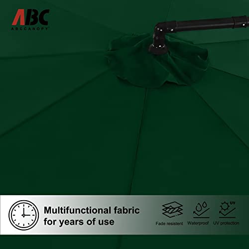 ABCCANOPY 270cm Sonnenschirm im Freien Wasserabweisende Bespannung -Gartenschirm Marktschirm,Grün – Bild 6