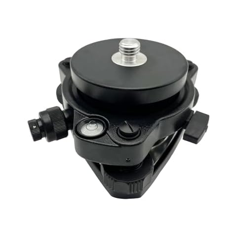 LS2015 Black Tribrach with Optical Plummet with GPS Rotary Adapter, Optical Plummet Adapter with 5/8x11 Thread Rotary Mount for GPS Cover