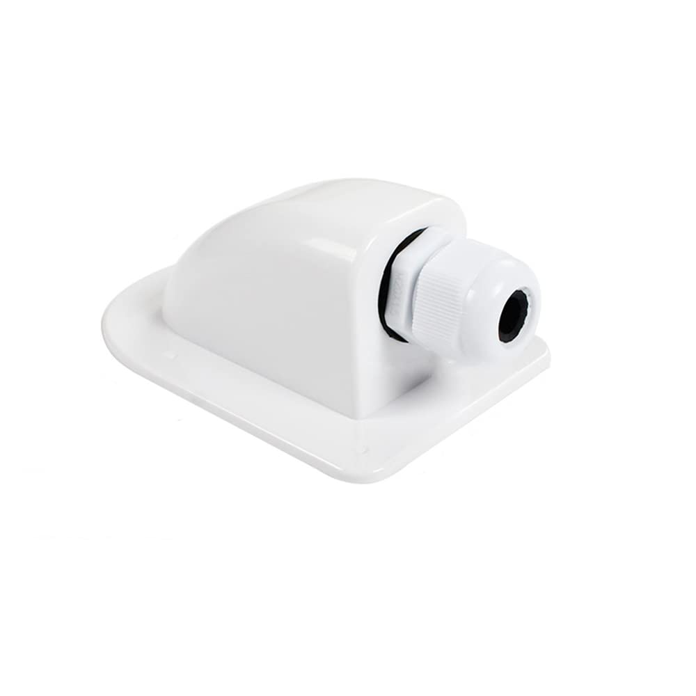 Kogedss Single Hole White Camper Accessories Caravan Solar Car Junction Box Roof Wire Entry Solar Cable Motorhome Junction Box Rv Caravan Accessories(Single Hole White)