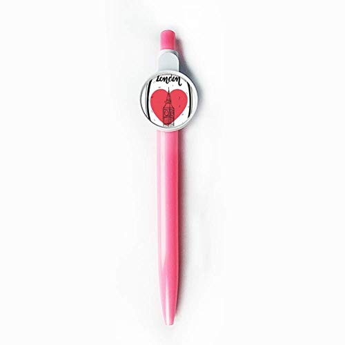 Stylo à bille rétractable bleu motif Big Ben anti fuite encre