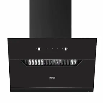 Elica 90 cm 1350 m3/hr Filterless Autoclean Angular Kitchen Chimney with 15 Years Warranty (EFL 207 HAC LTW VMS 90, Touch + Motion Sensor Control, Black)
